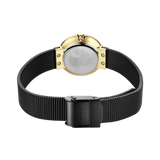 BERING Ceramic Wave Diamond Mesh Watch Black 27mm Black Diamond Dial Women's Watch 10725-132