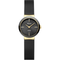 BERING Ceramic Wave Diamond Mesh Watch Black 27mm Black Diamond Dial Women's Watch 10725-132