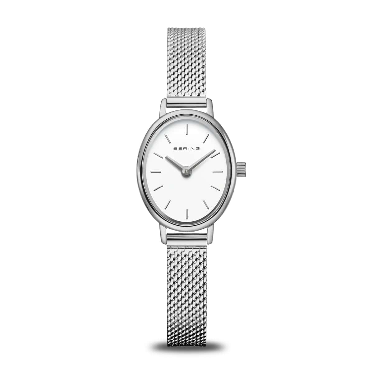 BERING Classic Polished Silver 20mm White Dial Women's Watch 11020-004