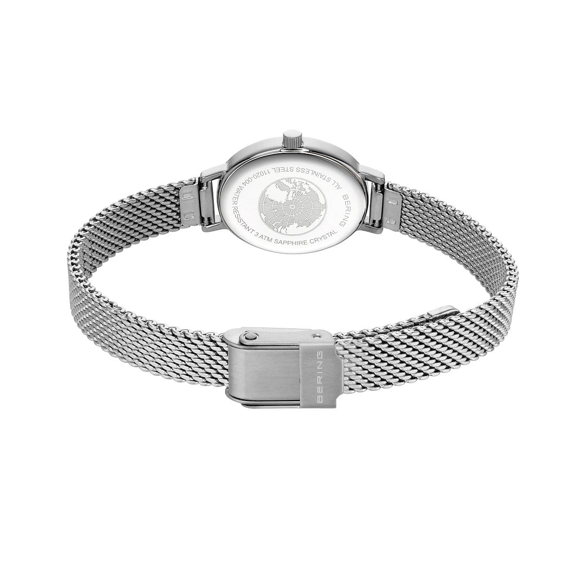BERING Classic Polished Silver 20mm White Dial Women's Watch 11020-004