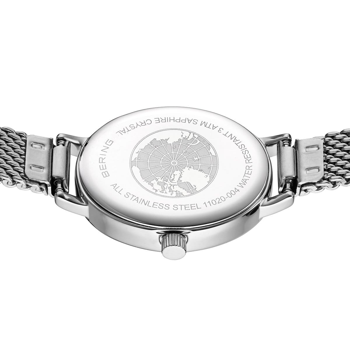 BERING Classic Polished Silver 20mm White Dial Women's Watch 11020-004