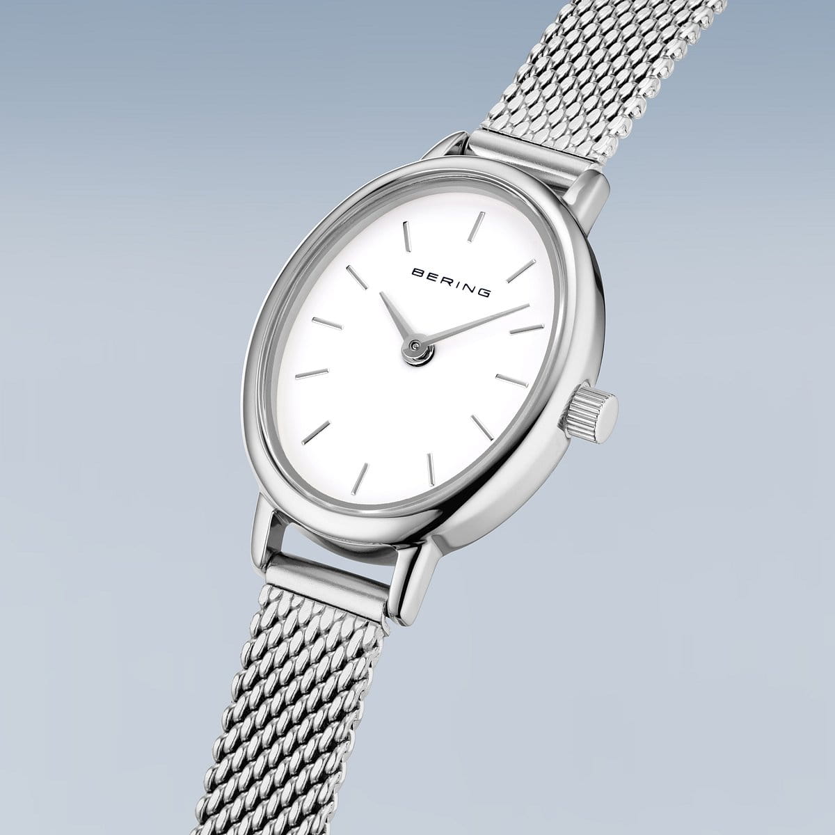 BERING Classic Polished Silver 20mm White Dial Women's Watch 11020-004