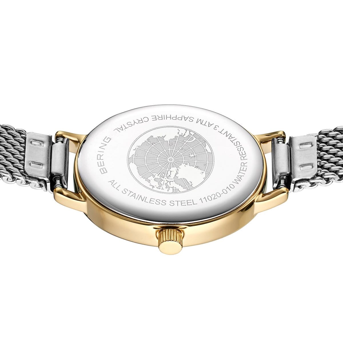 BERING Classic Polished Gold 20mm White Dial Women's Watch 11020-010