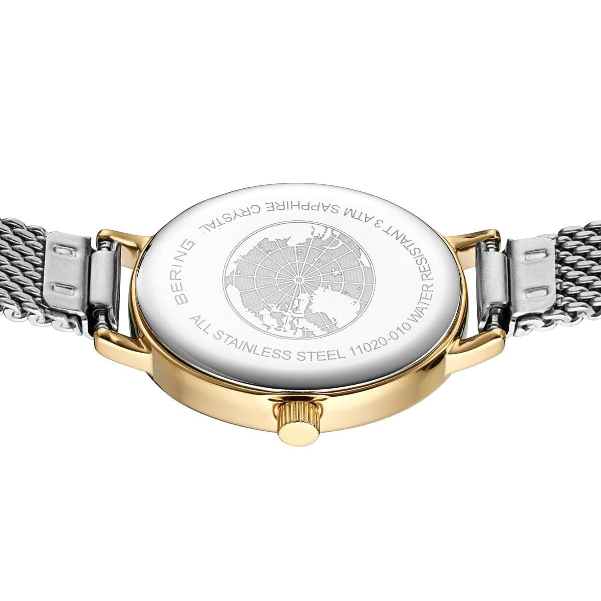 BERING Classic Polished Gold 20mm White Dial Women's Watch 11020-010