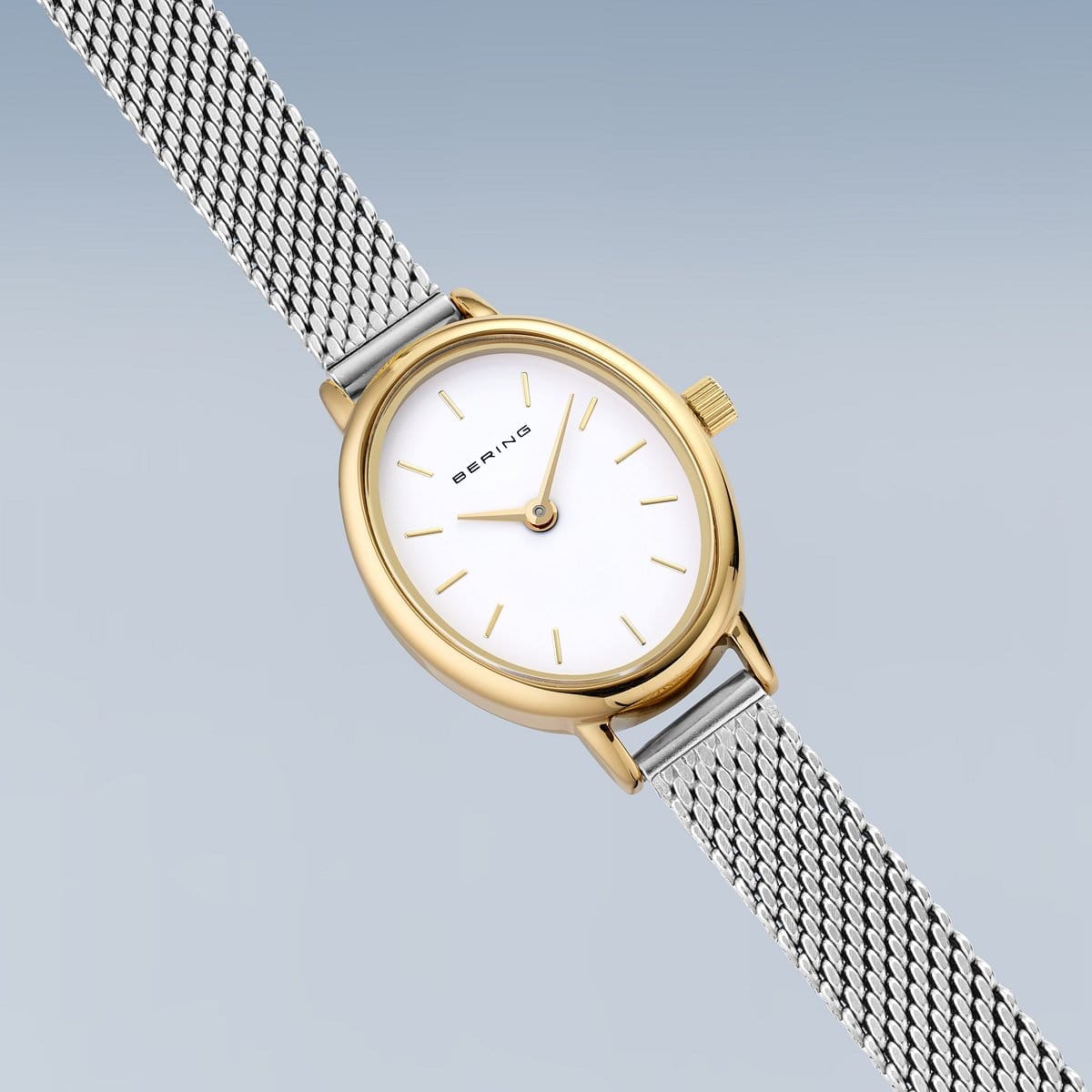 BERING Classic Polished Gold 20mm White Dial Women's Watch 11020-010