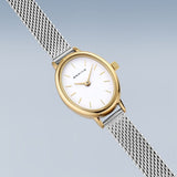 BERING Classic Polished Gold 20mm White Dial Women's Watch 11020-010
