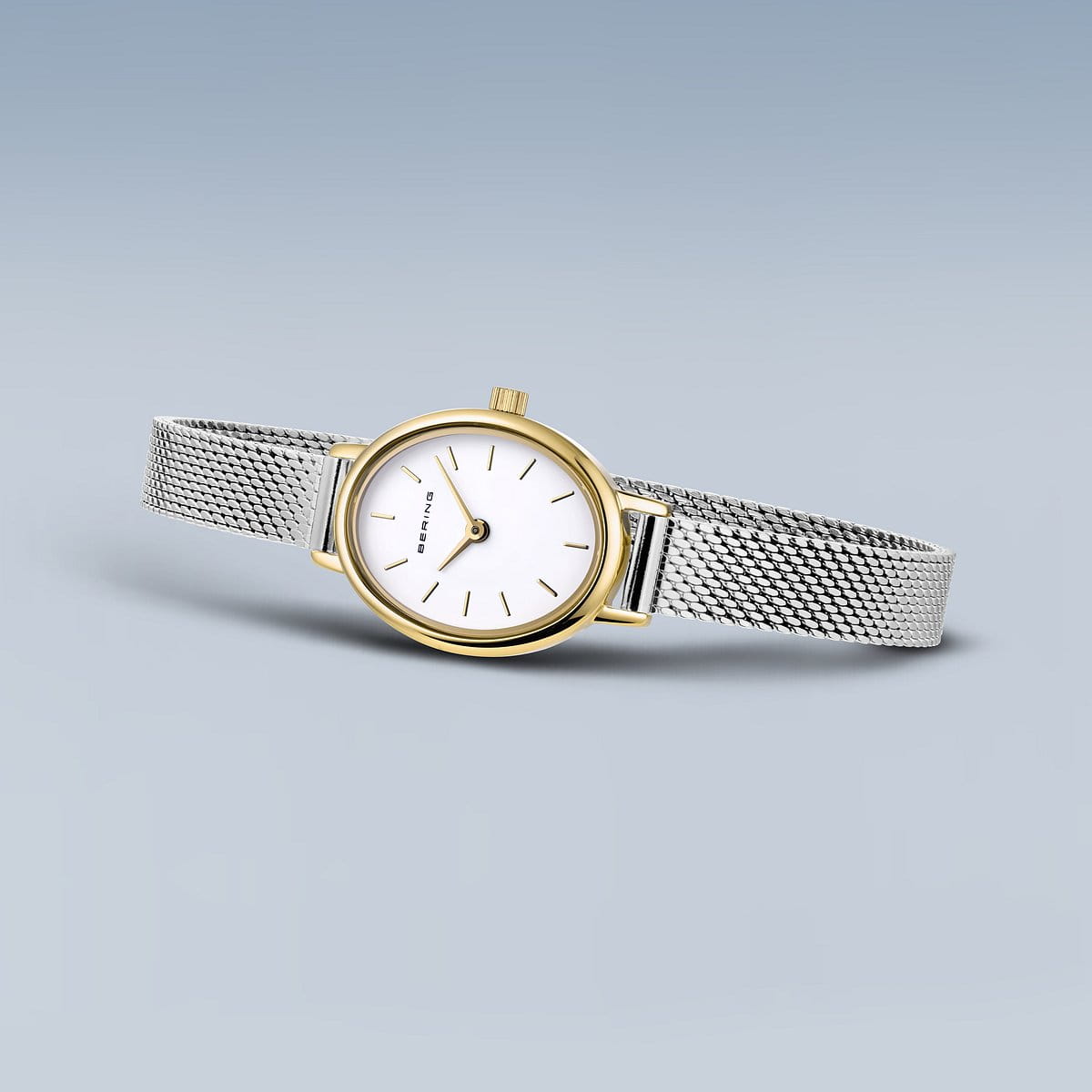 BERING Classic Polished Gold 20mm White Dial Women's Watch 11020-010