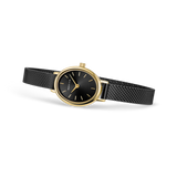 BERING Petite Oval Mesh Watch Black 20mm Black Dial Women's Watch 11020-132