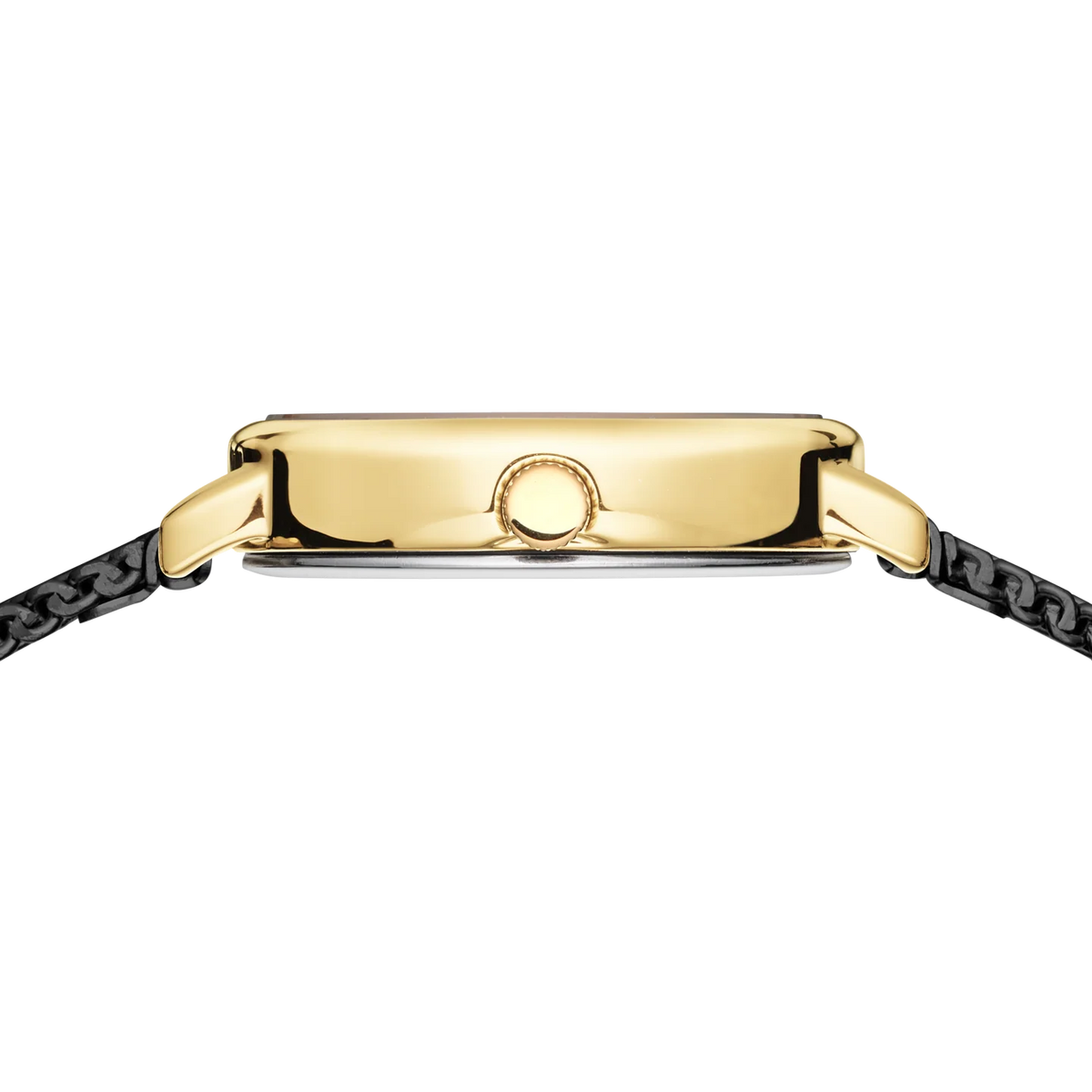 BERING Petite Oval Mesh Watch Black 20mm Black Dial Women's Watch 11020-132