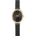 BERING Petite Oval Mesh Watch Black 20mm Black Dial Women's Watch 11020-132