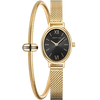 BERING Petite Oval Roman Numeral Mesh Watch Black 20mm Black Sunray Dial Women's Watch 11020-332-GWP