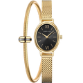 BERING Petite Oval Roman Numeral Mesh Watch Black 20mm Black Sunray Dial Women's Watch 11020-332-GWP