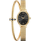 BERING Petite Oval Roman Numeral Mesh Watch Black 20mm Black Sunray Dial Women's Watch 11020-332-GWP