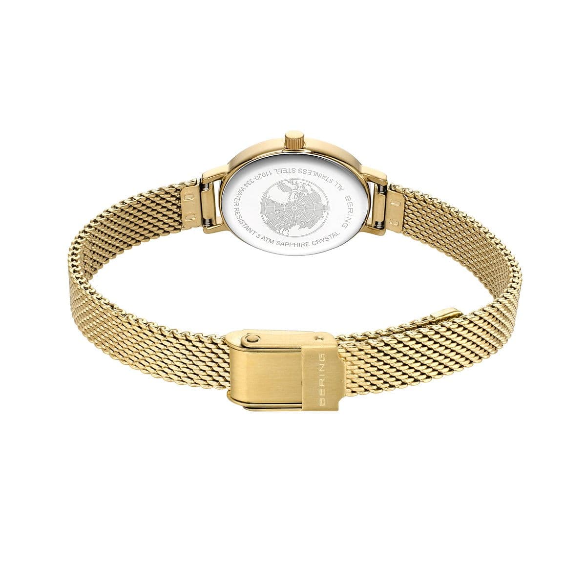 BERING Classic Polished Gold 20mm White Dial Women's Watch 11020-334