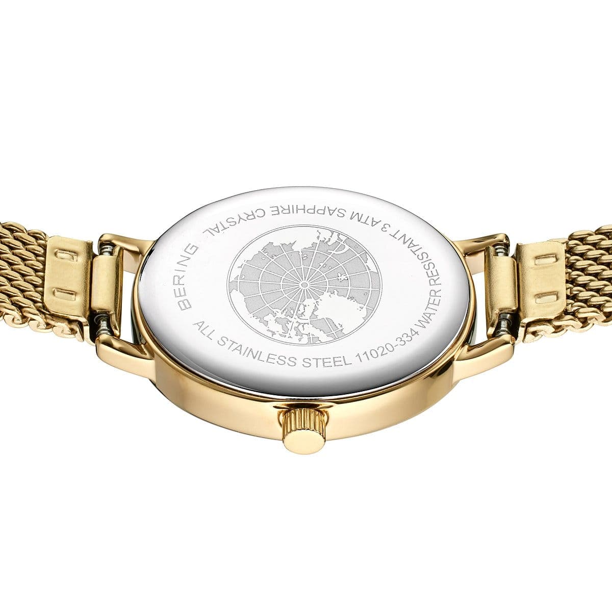 BERING Classic Polished Gold 20mm White Dial Women's Watch 11020-334