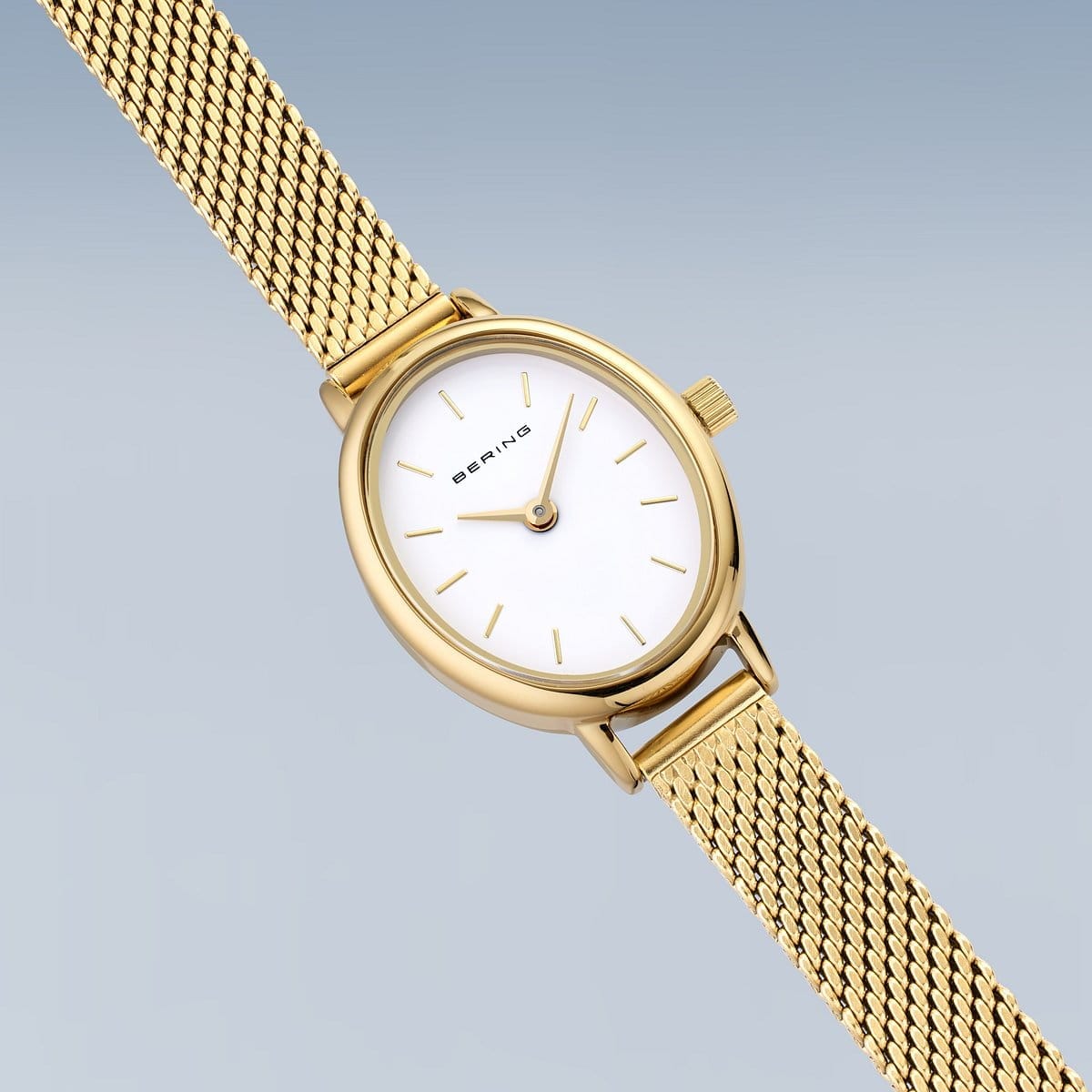 BERING Classic Polished Gold 20mm White Dial Women's Watch 11020-334