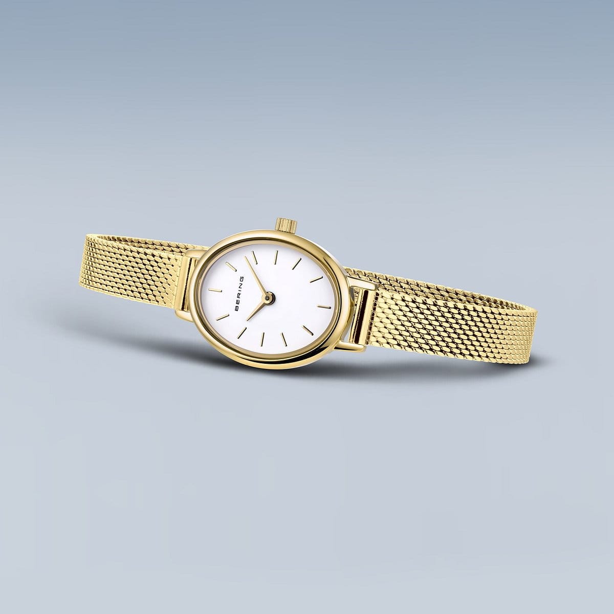 BERING Classic Polished Gold 20mm White Dial Women's Watch 11020-334
