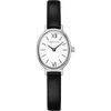 BERING Petite Oval Roman Numeral Leather Watch White 20mm White Dial Women's Watch 11020-402