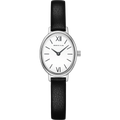 BERING Petite Oval Roman Numeral Leather Watch White 20mm White Dial Women's Watch 11020-402