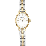 BERING Petite Oval Link Watch Gold 20mm White Dial Women's Watch 11020-714