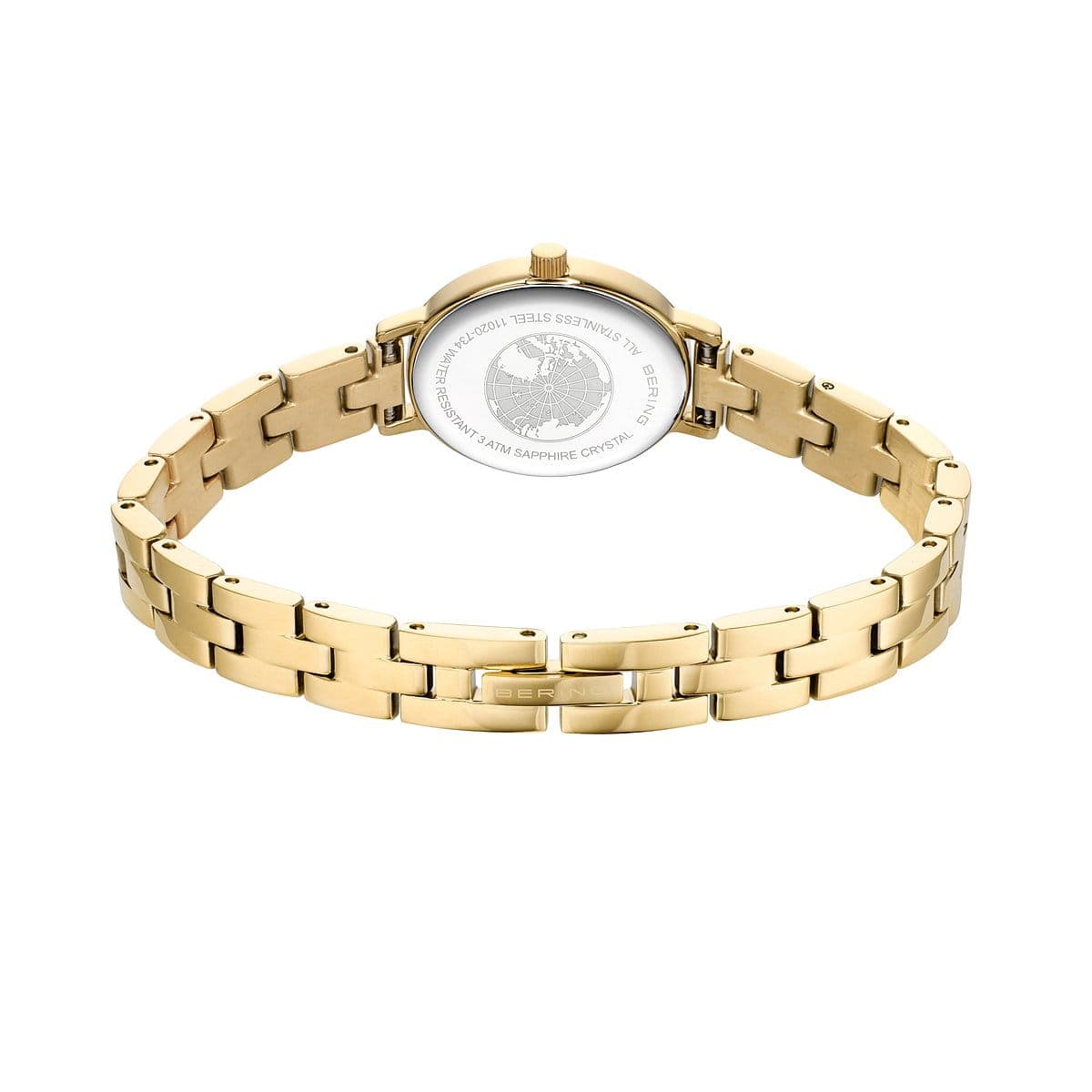 BERING Classic Polished Gold 20mm White Dial Women's Watch 11020-734