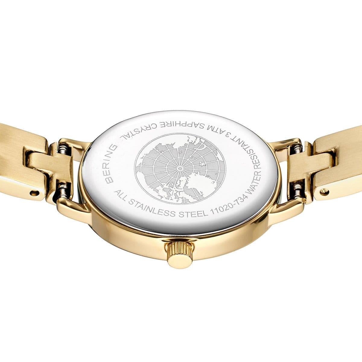 BERING Classic Polished Gold 20mm White Dial Women's Watch 11020-734