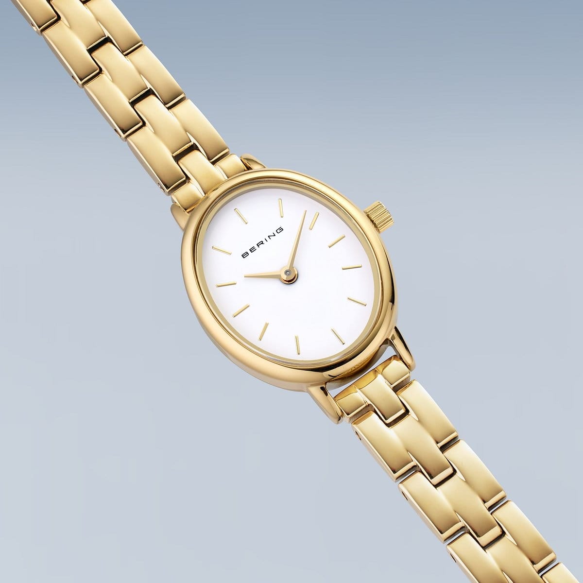 BERING Classic Polished Gold 20mm White Dial Women's Watch 11020-734