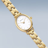 BERING Classic Polished Gold 20mm White Dial Women's Watch 11020-734