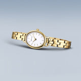 BERING Classic Polished Gold 20mm White Dial Women's Watch 11020-734