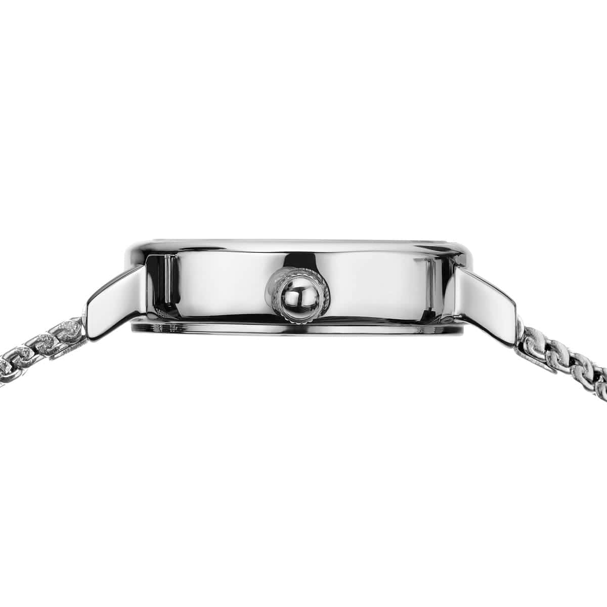 BERING Classic Polished Silver 22mm White Mother of Pearl Dial Women's Watch 11022-004
