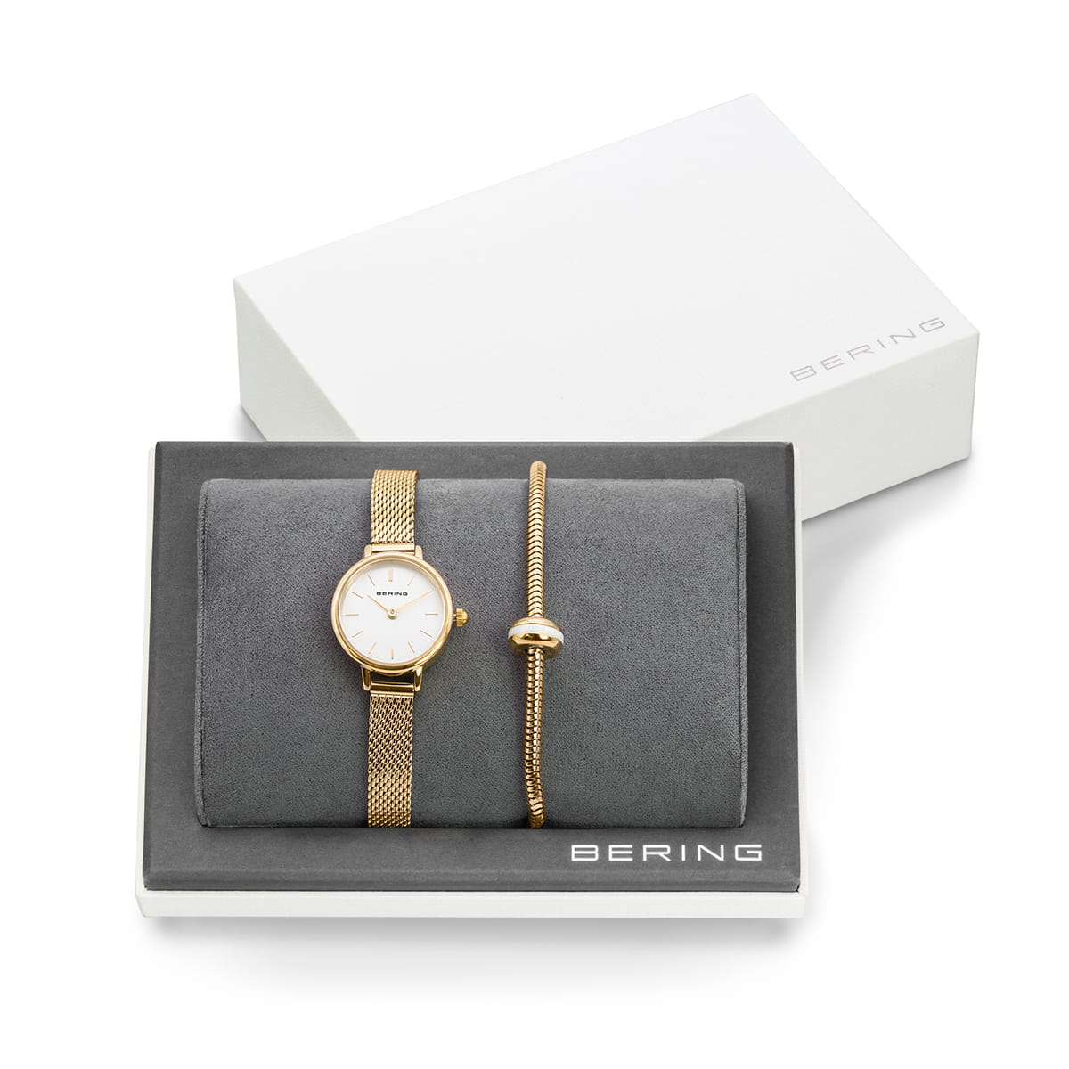 BERING Classic Polished Gold 22mm White Dial Women's Watch 11022-334-Lovely-1-GWP190