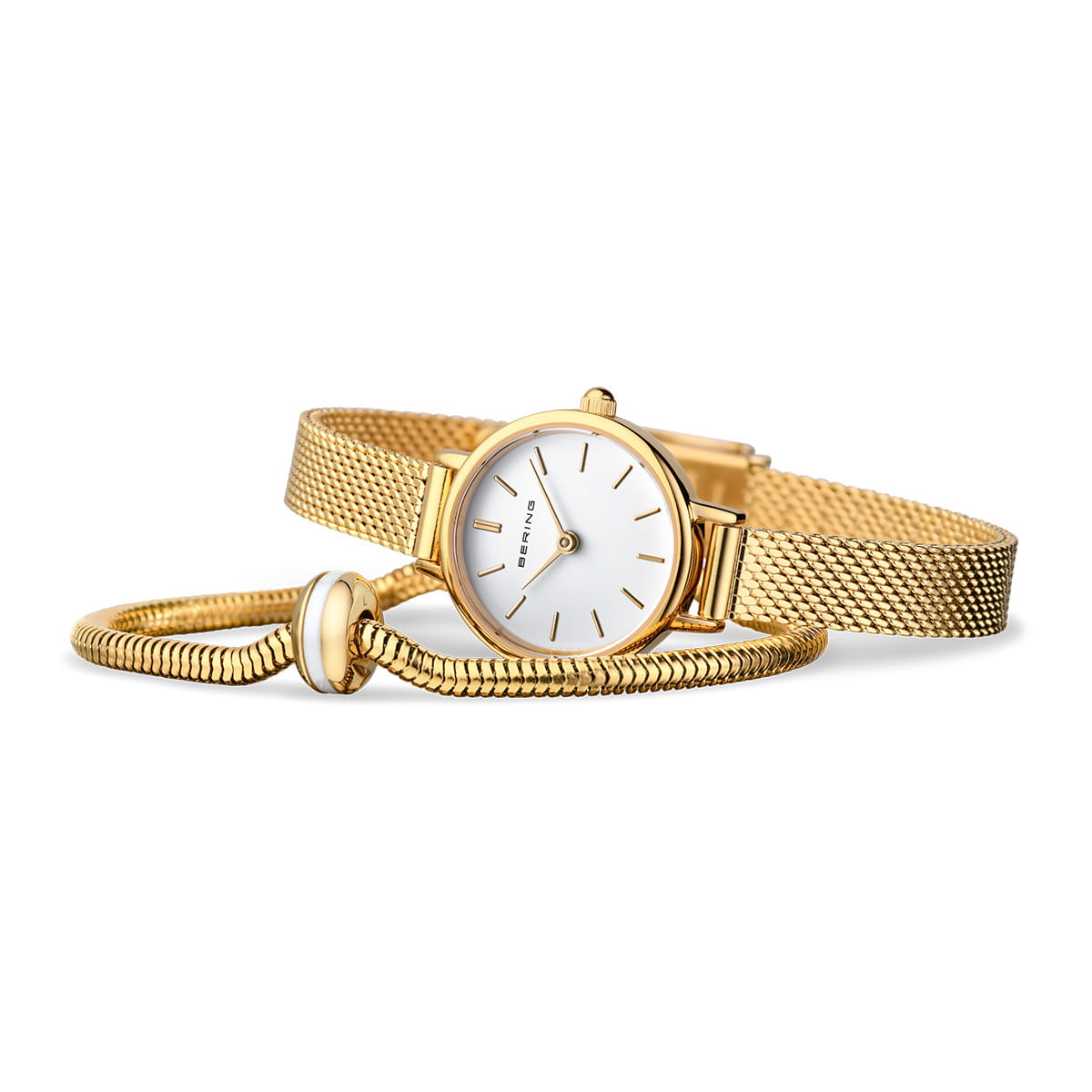 BERING Classic Polished Gold 22mm White Dial Women's Watch 11022-334-Lovely-1-GWP190