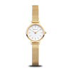 BERING Classic Polished Gold 22mm White Dial Women's Watch 11022-334