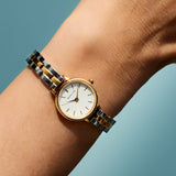 BERING Classic Polished Gold 22mm White Dial Women's Watch 11022-714