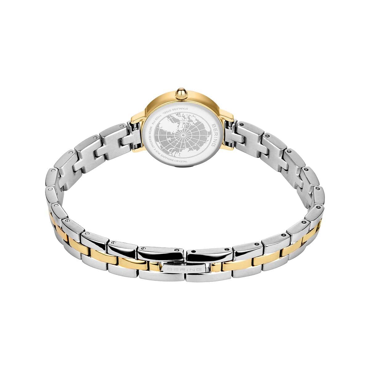 BERING Classic Polished Gold 22mm White Dial Women's Watch 11022-714