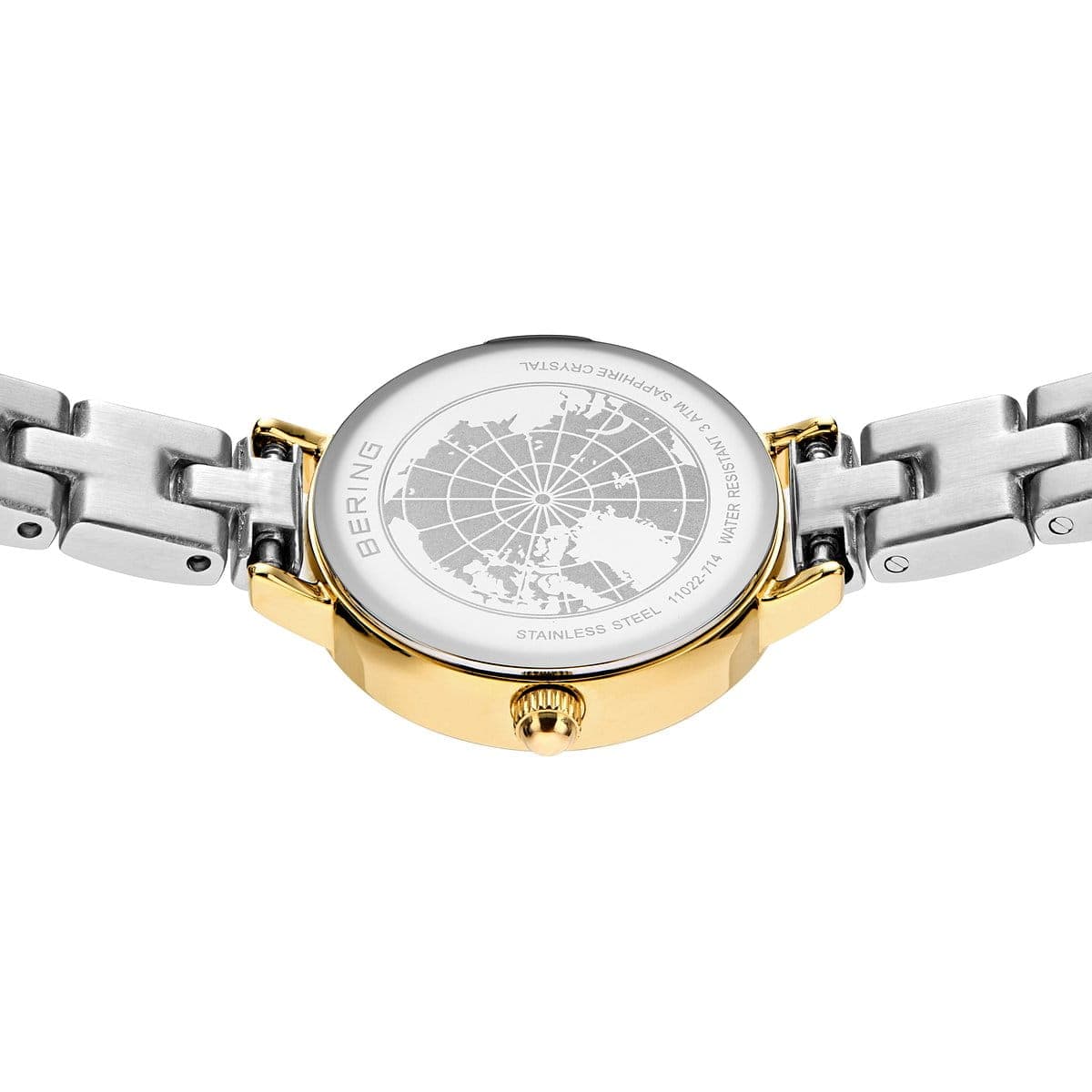 BERING Classic Polished Gold 22mm White Dial Women's Watch 11022-714