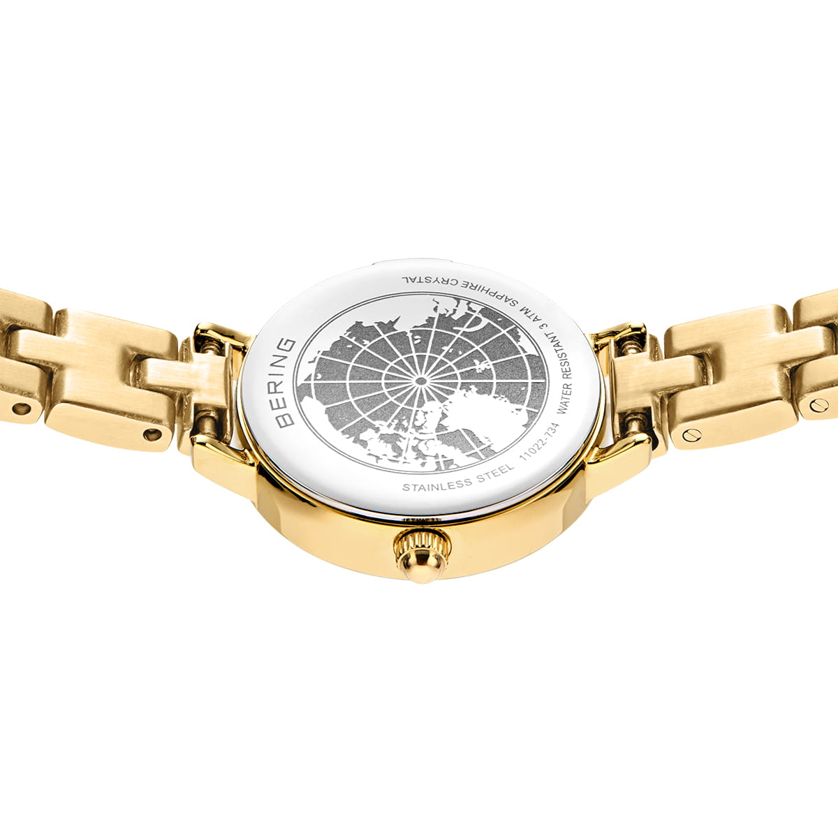 BERING Classic Polished Gold 22mm White Dial Women's Watch 11022-734