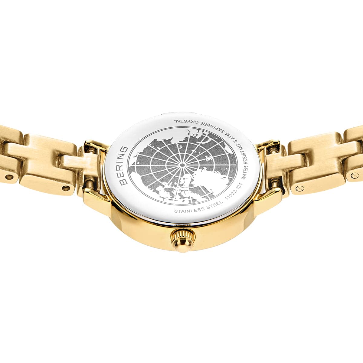 BERING Classic Polished Gold 22mm White Dial Women's Watch 11022-734