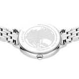 BERING Demi Roman Numeral Sparkling Link Watch Silver 28mm Silver Sunray Dial Women's Watch 11028-700