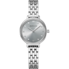 BERING Demi Roman Numeral Sparkling Link Watch Silver 28mm Silver Sunray Dial Women's Watch 11028-700