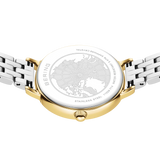 BERING Demi Roman Numeral Sparkling Link Watch Bicolor 28mm White Dial Women's Watch 11028-714