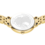 BERING Demi Roman Numeral Sparkling Link Watch Gold 28mm White Dial Women's Watch 11028-734