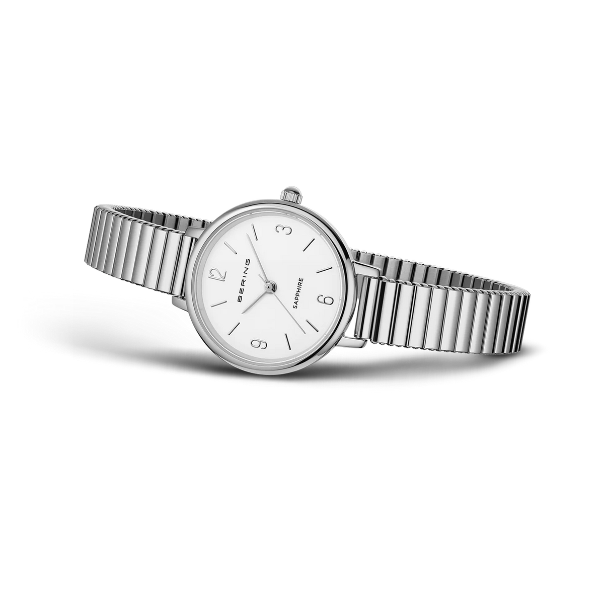 BERING Numerical Sunray Link Watch Silver 28mm Silver Sunray Dial Women's Watch 11028-904