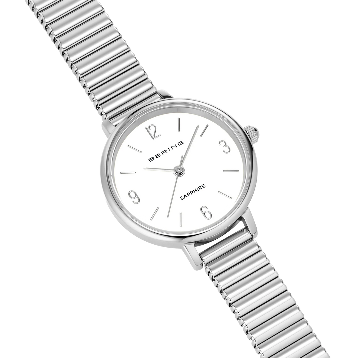BERING Numerical Sunray Link Watch Silver 28mm Silver Sunray Dial Women's Watch 11028-904