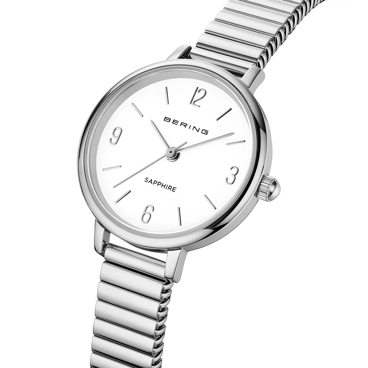 BERING Numerical Sunray Link Watch Silver 28mm Silver Sunray Dial Women's Watch 11028-904