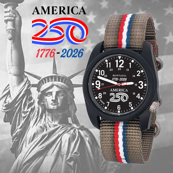 Bertucci DX3 Field America 250 40mm Black Dial Men's Watch 11157