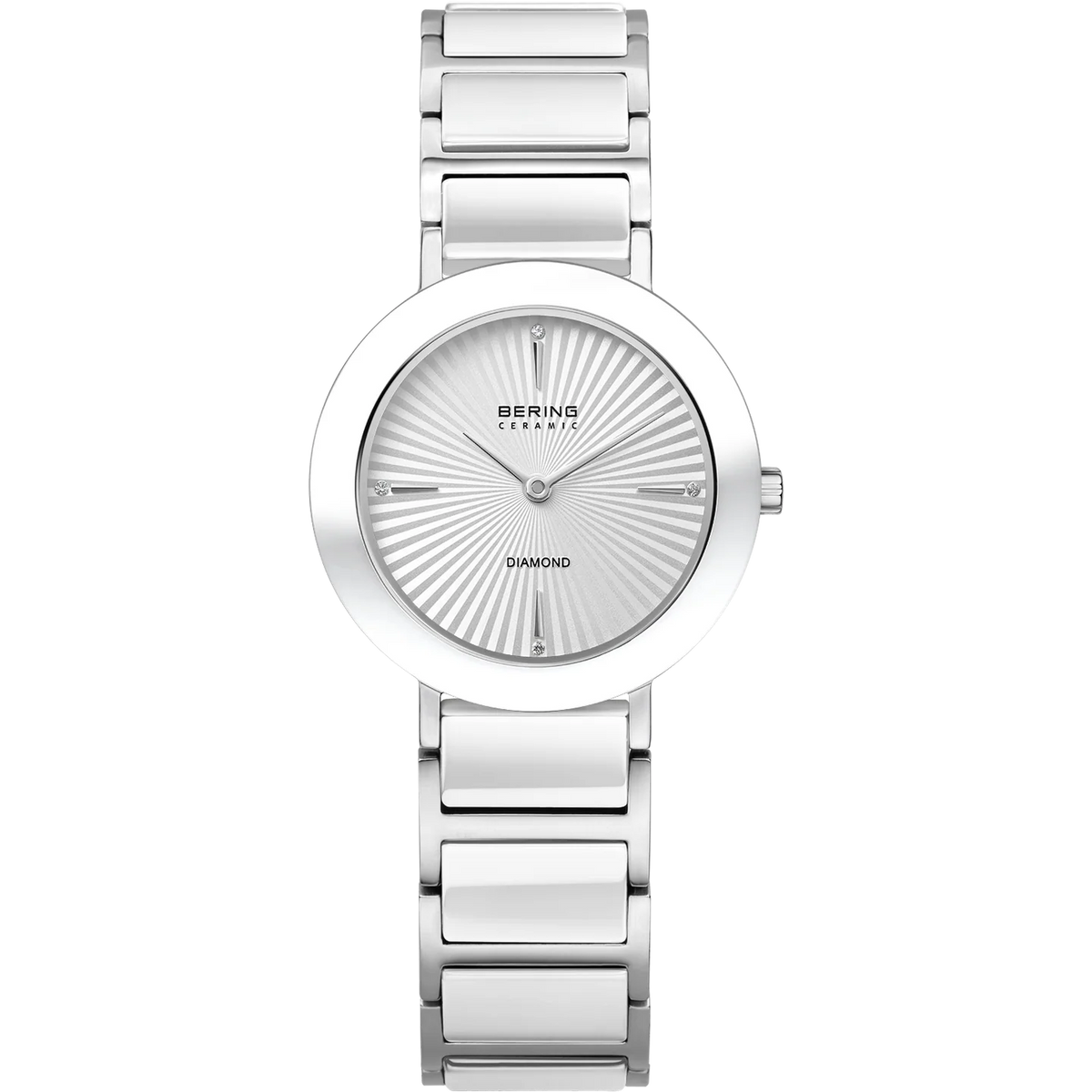 BERING Wave Ceramic Watch with Diamond White 29mm White Dial Women's Watch 11429-753