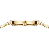 BERING Wave Ceramic Watch with Diamond Gold White 29mm White Dial Women's Watch 11429-758
