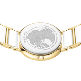 BERING Wave Ceramic Watch with Diamond Gold White 29mm White Dial Women's Watch 11429-758