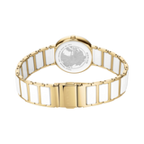 BERING Wave Ceramic Watch with Diamond Gold White 29mm White Dial Women's Watch 11429-758